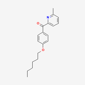 molecular formula C19H23NO2 B1392029 2-(4-Hexyloxybenzoyl)-6-methylpyridine CAS No. 1187170-53-1