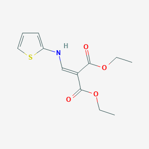 molecular formula C12H15NO4S B13920294 Propanedioic acid, [(2-thienylamino)methylene]-, diethyl ester CAS No. 59713-52-9