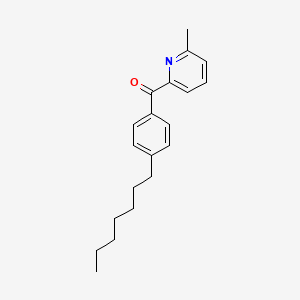 molecular formula C20H25NO B1392031 2-(4-Heptylbenzoyl)-6-methylpyridine CAS No. 1187170-42-8