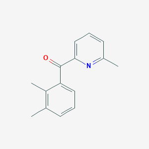 molecular formula C15H15NO B1392032 2-(2,3-Dimethylbenzoyl)-6-methylpyridine CAS No. 1187163-24-1