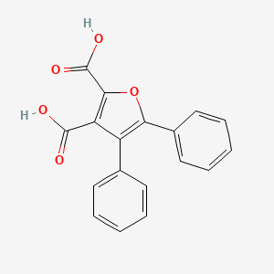 molecular formula C18H12O5 B13920320 4,5-Diphenylfuran-2,3-dicarboxylic acid 