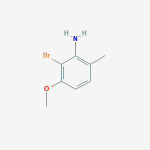 molecular formula C8H10BrNO B13920335 2-Bromo-3-methoxy-6-methylbenzenamine 
