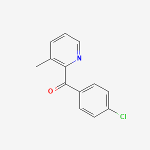molecular formula C13H10ClNO B1392035 2-(4-氯苯甲酰)-3-甲基吡啶 CAS No. 1187171-09-0