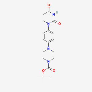 molecular formula C19H26N4O4 B13920352 tert-Butyl 4-(4-(2,4-dioxotetrahydropyrimidin-1(2H)-yl)phenyl)piperazine-1-carboxylate 