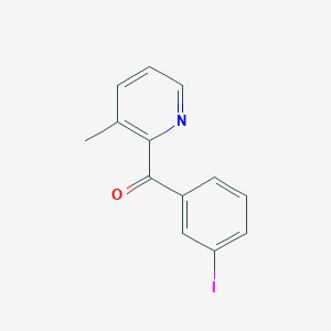 molecular formula C13H10INO B1392036 2-(3-碘苯甲酰)-3-甲基吡啶 CAS No. 1187171-13-6