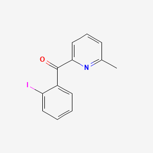 molecular formula C13H10INO B1392037 2-(2-碘苯甲酰)-6-甲基吡啶 CAS No. 1187165-70-3