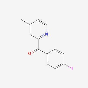 molecular formula C13H10INO B1392041 2-(4-Iodobenzoyl)-4-methylpyridine CAS No. 1187166-91-1