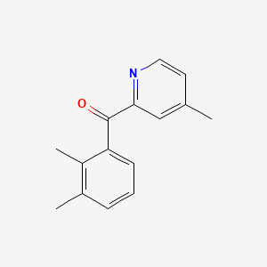 B1392044 2-(2,3-Dimethylbenzoyl)-4-methylpyridine CAS No. 1187166-76-2