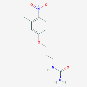 molecular formula C11H15N3O4 B13920482 N-[3-(3-methyl-4-nitrophenoxy)propyl]urea 