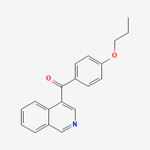 molecular formula C19H17NO2 B1392058 4-(4-Propoxybenzoyl)isoquinoline CAS No. 1187166-96-6