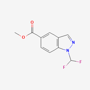 molecular formula C10H8F2N2O2 B13920597 Methyl 1-(difluoromethyl)-1H-indazole-5-carboxylate 
