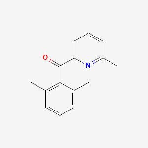molecular formula C15H15NO B1392063 2-(2,6-Dimethylbenzoyl)-6-methylpyridine CAS No. 1187166-01-3