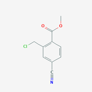 molecular formula C10H8ClNO2 B13920645 Methyl 2-(chloromethyl)-4-cyanobenzoate 