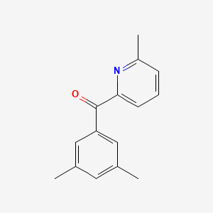 molecular formula C15H15NO B1392065 2-(3,5-Dimethylbenzoyl)-6-methylpyridine CAS No. 1187166-10-4