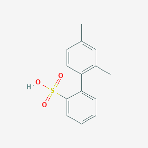 molecular formula C14H14O3S B13920652 2',4'-Dimethyl-[1,1'-biphenyl]-2-sulfonic acid 