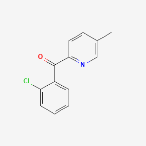 molecular formula C13H10ClNO B1392068 2-(2-氯苯甲酰)-5-甲基吡啶 CAS No. 1106005-45-1