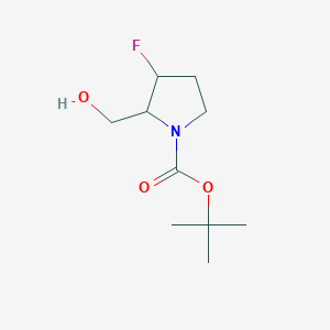 molecular formula C10H18FNO3 B13920686 Tert-butyl 3-fluoro-2-(hydroxymethyl)pyrrolidine-1-carboxylate 