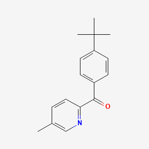molecular formula C17H19NO B1392070 2-(4-tert-Butylbenzoyl)-5-methylpyridine CAS No. 1187170-19-9