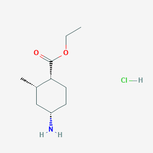 molecular formula C10H20ClNO2 B13920708 Ethyl rel-(1R,2S,4S)-4-amino-2-methyl-cyclohexanecarboxylate hydrochloride 