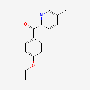 molecular formula C15H15NO2 B1392072 2-(4-Ethoxybenzoyl)-5-methylpyridine CAS No. 1187166-29-5