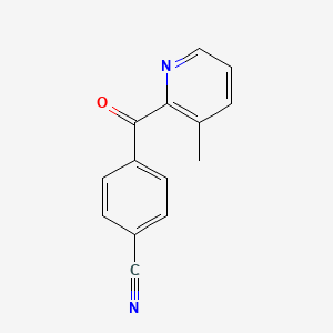 molecular formula C14H10N2O B1392079 2-(4-Cyanobenzoyl)-3-methylpyridine CAS No. 1187167-24-3