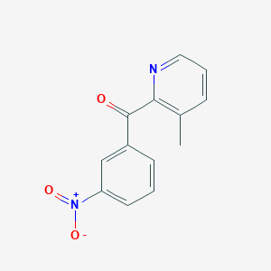 molecular formula C13H10N2O3 B1392080 3-甲基-2-(3-硝基苯甲酰)吡啶 CAS No. 1187170-87-1