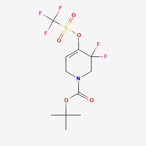 molecular formula C11H14F5NO5S B13920812 Tert-butyl 3,3-difluoro-4-(trifluoromethylsulfonyloxy)-2,6-dihydropyridine-1-carboxylate 