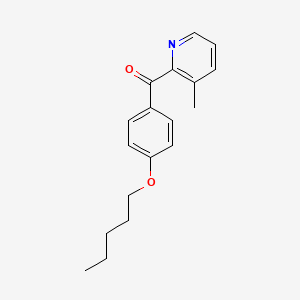 molecular formula C18H21NO2 B1392083 3-甲基-2-(4-戊氧基苯甲酰)吡啶 CAS No. 1187167-21-0