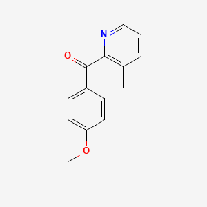 molecular formula C15H15NO2 B1392084 2-(4-Ethoxybenzoyl)-3-methylpyridine CAS No. 1187167-15-2
