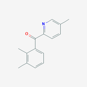 molecular formula C15H15NO B1392085 2-(2,3-Dimethylbenzoyl)-5-methylpyridine CAS No. 1187164-90-4