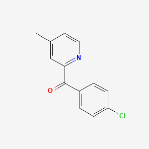 molecular formula C13H10ClNO B1392087 2-(4-氯苯甲酰)-4-甲基吡啶 CAS No. 1187165-34-9