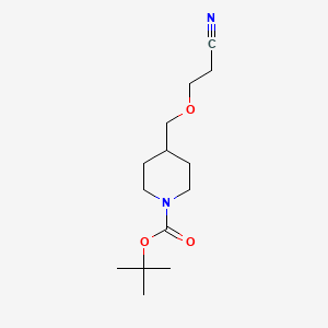 molecular formula C14H24N2O3 B13920887 tert-Butyl 4-((2-cyanoethoxy)methyl)piperidine-1-carboxylate 