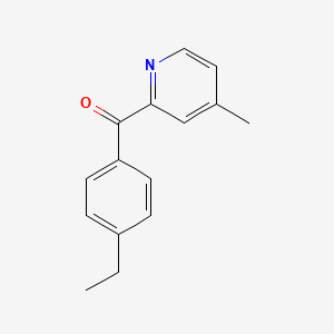 B1392089 2-(4-Ethylbenzoyl)-4-methylpyridine CAS No. 1187170-90-6