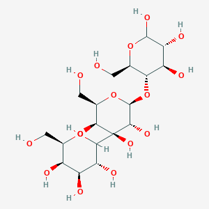 molecular formula C18H32O16 B13920909 (2R,3R,4S,5R,6R)-2-{[(2R,3S,4S,5R,6S)-3,5-dihydroxy-2-(hydroxymethyl)-6-{[(2R,3S,4R,5R)-4,5,6-trihydroxy-2-(hydroxymethyl)oxan-3-yl]oxy}oxan-4-yl]oxy}-6-(hydroxymethyl)oxane-3,4,5-triol 