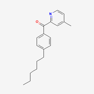 molecular formula C19H23NO B1392091 2-(4-己基苯甲酰)-4-甲基吡啶 CAS No. 1187170-96-2