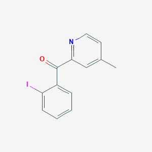 molecular formula C13H10INO B1392094 2-(2-碘苯甲酰)-4-甲基吡啶 CAS No. 1187163-85-4
