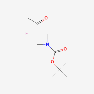 molecular formula C10H16FNO3 B13920971 Tert-butyl 3-acetyl-3-fluoroazetidine-1-carboxylate 