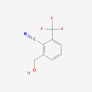 molecular formula C9H6F3NO B13920984 2-(Hydroxymethyl)-6-(trifluoromethyl)benzonitrile 