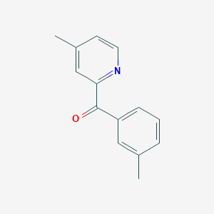 B1392099 2-(3-Methylbenzoyl)-4-methylpyridine CAS No. 1187166-58-0