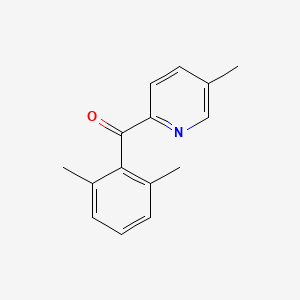 molecular formula C15H15NO B1392101 2-(2,6-Dimethylbenzoyl)-5-methylpyridine CAS No. 1187166-41-1