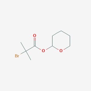 molecular formula C9H15BrO3 B13921014 Oxan-2-yl 2-bromo-2-methylpropanoate CAS No. 74266-25-4