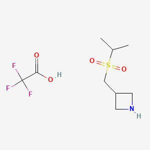molecular formula C9H16F3NO4S B13921046 3-((Isopropylsulfonyl)methyl)azetidine tfa 