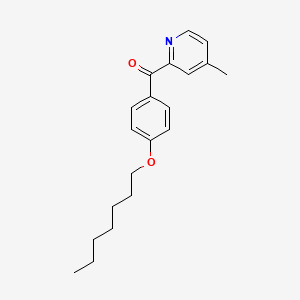 molecular formula C20H25NO2 B1392105 2-(4-Heptyloxybenzoyl)-4-methylpyridine CAS No. 1187170-39-3