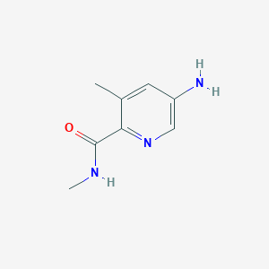 molecular formula C8H11N3O B13921068 5-Amino-N,3-dimethylpicolinamide 