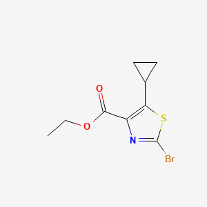 molecular formula C9H10BrNO2S B13921073 Ethyl 2-bromo-5-cyclopropylthiazole-4-carboxylate 