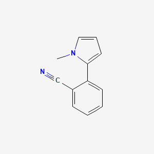 molecular formula C12H10N2 B13921083 2-(1-methyl-1H-pyrrol-2-yl)benzonitrile 