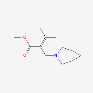 molecular formula C12H19NO2 B13921086 Methyl 2-(3-azabicyclo[3.1.0]hexan-3-ylmethyl)-3-methyl-but-2-enoate 
