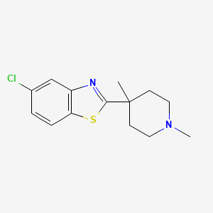 molecular formula C14H17ClN2S B13921094 5-Chloro-2-(1,4-dimethyl-4-piperidinyl)benzothiazole 