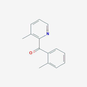 molecular formula C14H13NO B1392111 2-(2-Methylbenzoyl)-3-methylpyridine CAS No. 1187165-24-7