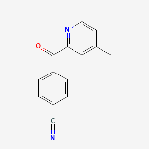 molecular formula C14H10N2O B1392112 2-(4-Cyanobenzoyl)-4-methylpyridine CAS No. 1187170-75-7